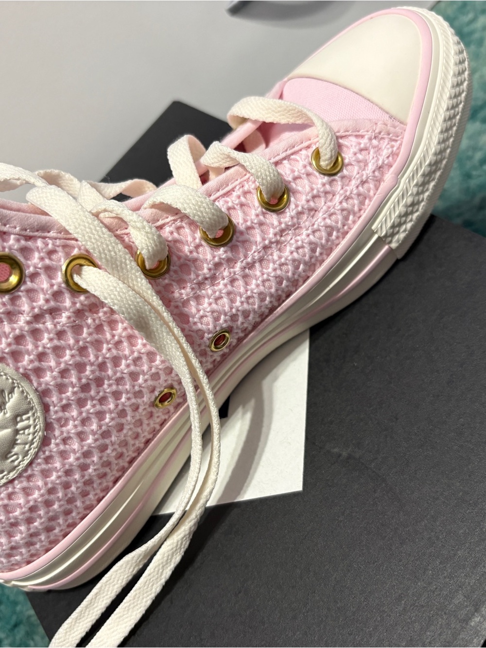 Converse High Top Sneaker - Light Pink with White Accents - Picture 12 of 12